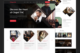 create modern responsive church website, ministry website