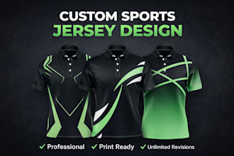 design custom sports jersey, esports jersey and apparel