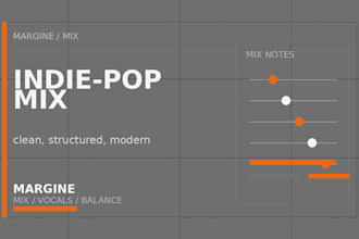 mix your electronic pop or indie pop song