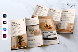 design trifold brochure business brochure product catalog canva brochure design