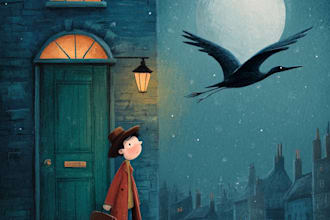 do magical children story book illustration