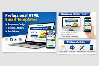 design a professional HTML email template or newsletter