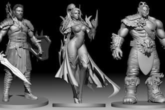 sculpt detailed 3d printable character or collectible figurine stl model