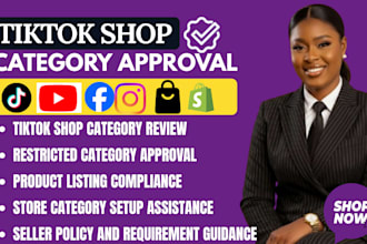 do tiktok shop category unlock restricted category approval listing approval