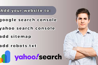 add your website to google, yahoo search console