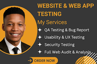 do website QA testing, usability testing and detailed bug report