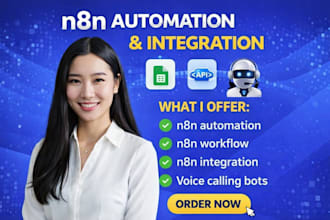 install and automate workflows with ai, API,  webhooks using n8n, n8n ai agent