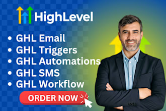 setup ghl SMS, email, triggers, automation, workflows