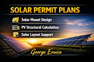 design solar permit plan set and pv mounting structure design