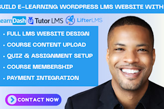 wordpress elearning website learndash tutor lms pro redesign wordpress elementor