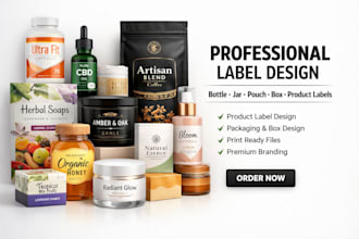 do supplement and cbd bottle label design, box, packaging and pouch label design