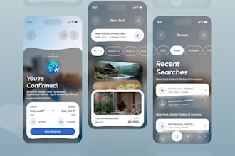 build flight booking app, hotel booking app, appointment app, time tracking app