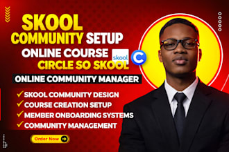 do skool community setup online course circle so skool community manager skool