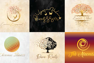 design custom hand drawn logo with branding kit