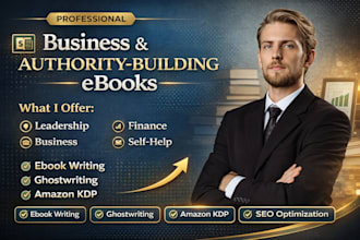 ghostwrite a professional leadership business finance self help ebook