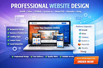design professional sitew silex toweb system io motocms mozello voog  website