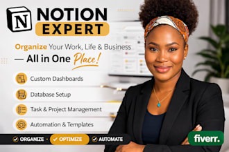 create a customised notion template, notion dashboard or notion website
