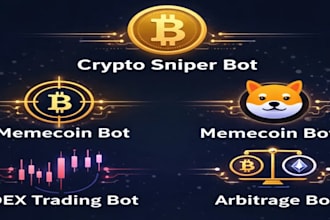 develop crypto sniper bot, memecoin bot, dex trading bot and arbitrage bot