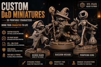 create a 3d printable dnd miniature character