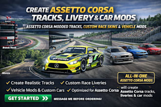create assetto corsa tracks, create assetto corsa livery, assetto corsa car mods
