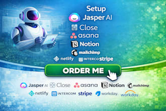 setup jasper ai close asana notion mailchimp netlify intercom stripe workday