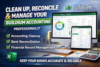 clean up, reconcile and manage your buildium accounting professionally