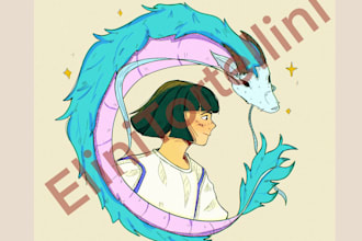 draw a cute character illustration