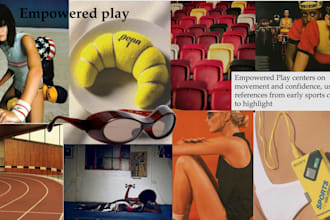 create a professional fashion mood board creative direction