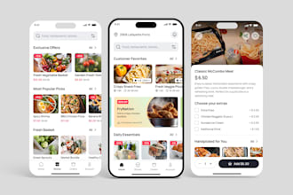 build grocery app, restaurant app, food delivery app, ubereat app, ordering app