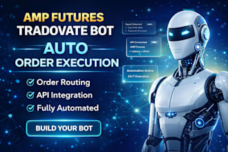 create amp futures tradovate bot order routing auto execution brokerage API