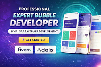 build no code app mvp saas mobile app using bubble flutterflow or glide