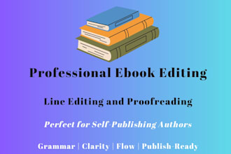 line edit and proofread your ebook for amazon KDP publishing