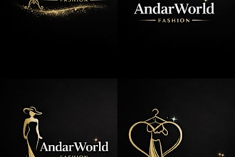 create luxury black and gold logo design