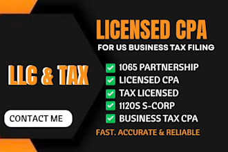 do licensed CPA for US business tax filing irs 1120s scorp tax return in wy