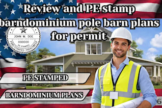 design, review and pe stamp barndominium and pole barn plans for permit