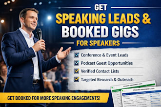 generate qualified speaking leads and booked speaking gigs