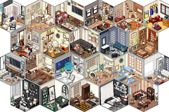 isometric pixel art assets pixel game art pixel background pixel map environment