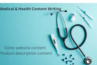 create health product descriptions and clinic content
