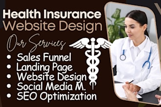 design insurance website, health, life insurance, auto, home insurance website