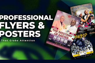 design professional flyers, posters and event covers