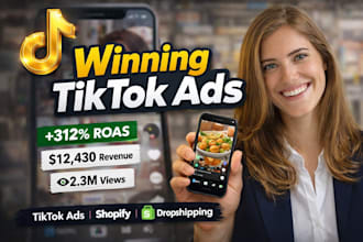 create high converting tiktok ads for  winning shopify drop shipping products
