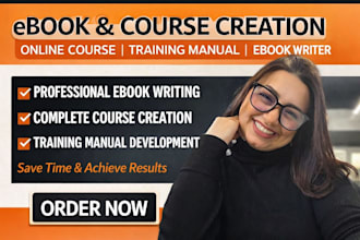 create online course content, ebook writer, book formatting and course creation