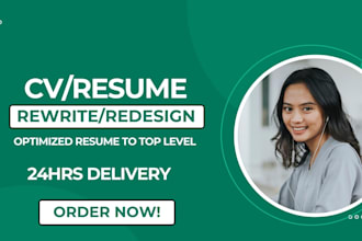 professionally rewrite and improve your CV or resume