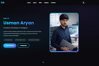 create a modern responsive websites with HTML, CSS, and javascript