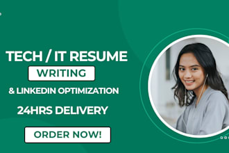 write a tech IT resume and optimize linkedin profile