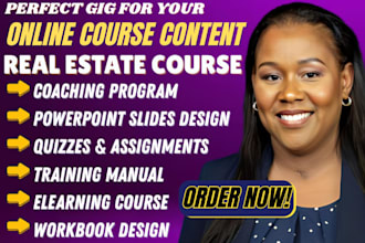 create real estate course crypto curriculum, coaching program or training manual