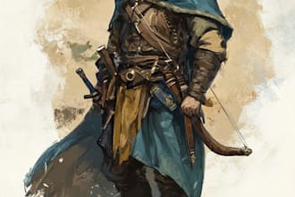 fantasy dnd character illustration