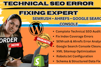 fix technical SEO semrush ahrefs website audit google search console errors