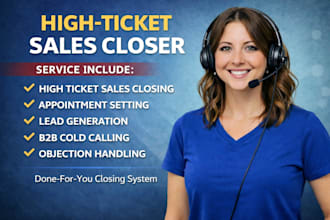 be b2b salesperson sdr sales representative sales agent high ticket sales closer