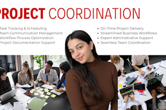 become your project coordinator to assist with project management